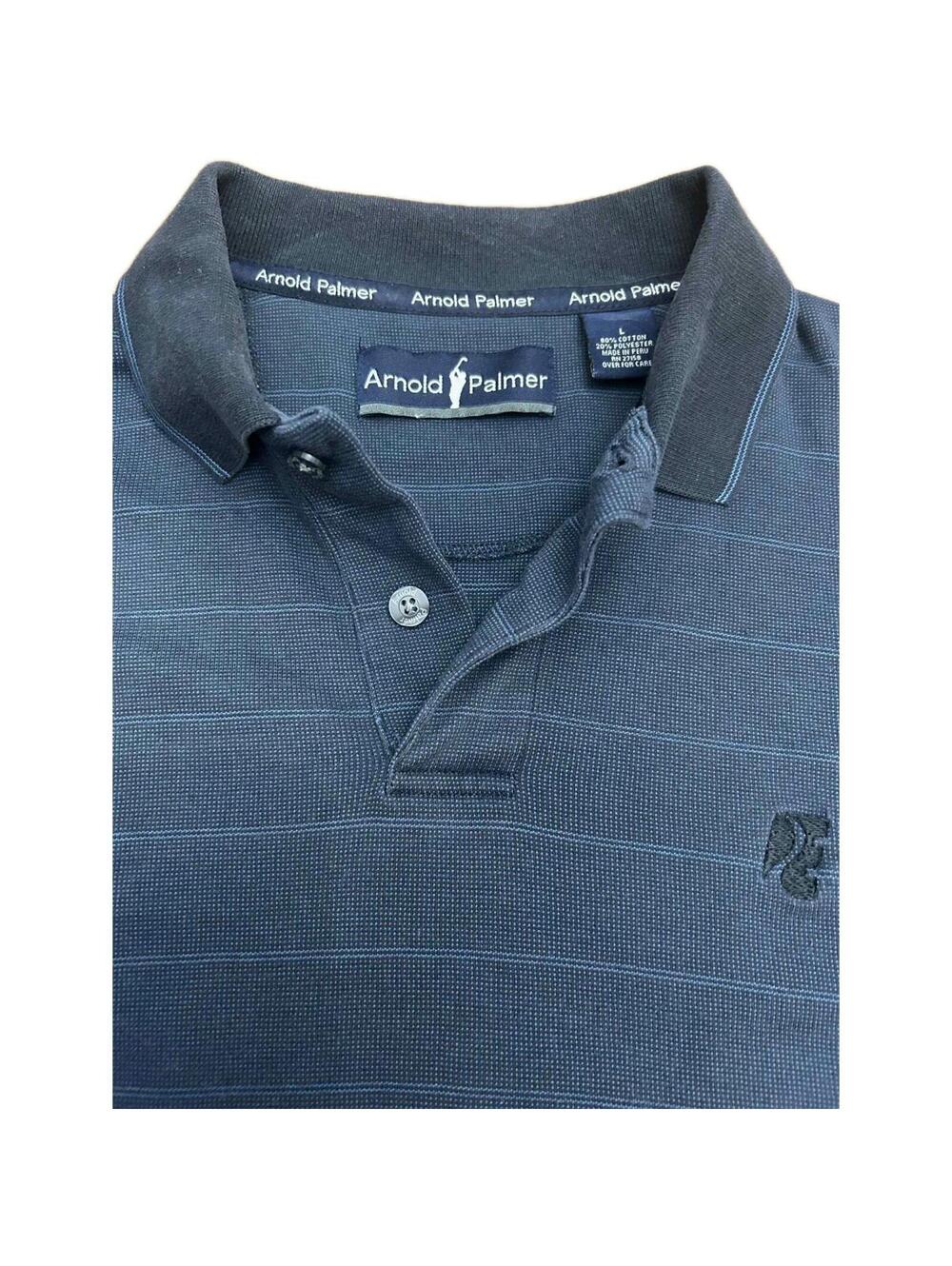 Arnold Palmer Blue Golf Polo Men’s Size Large Navy Blue w/ Stripe